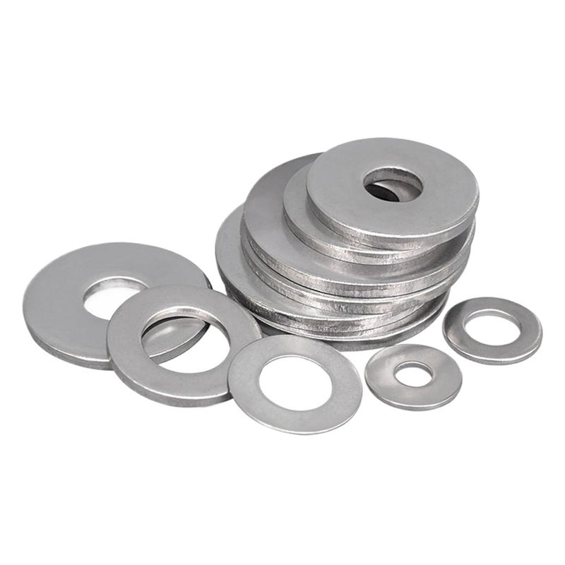 304 Stainless Steel Flat Washers M4x10x0 5mm 50pcs Silver Corrosion Resistant Gasket Pad Ring - Image 1